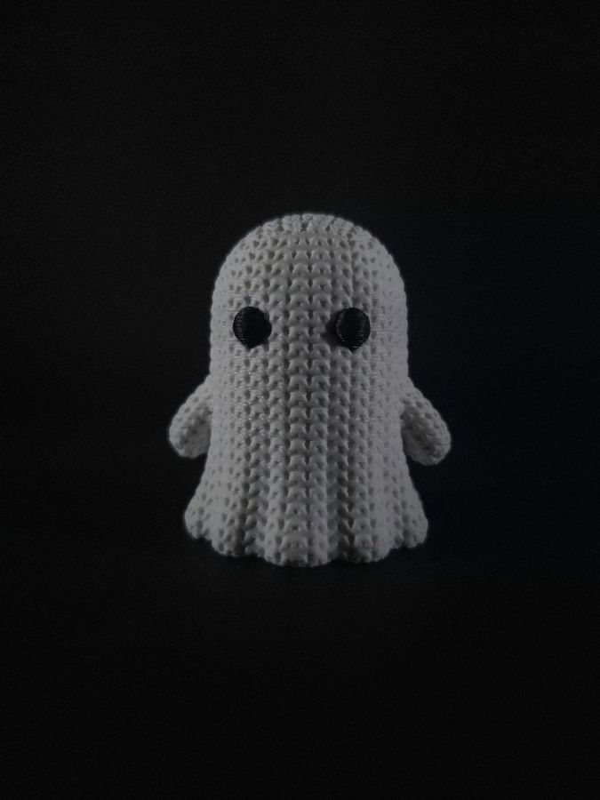 Fantasma com textura de crochê impresso em 3D